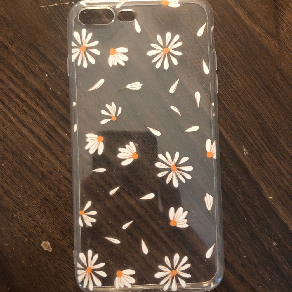 Clear daisy phone case